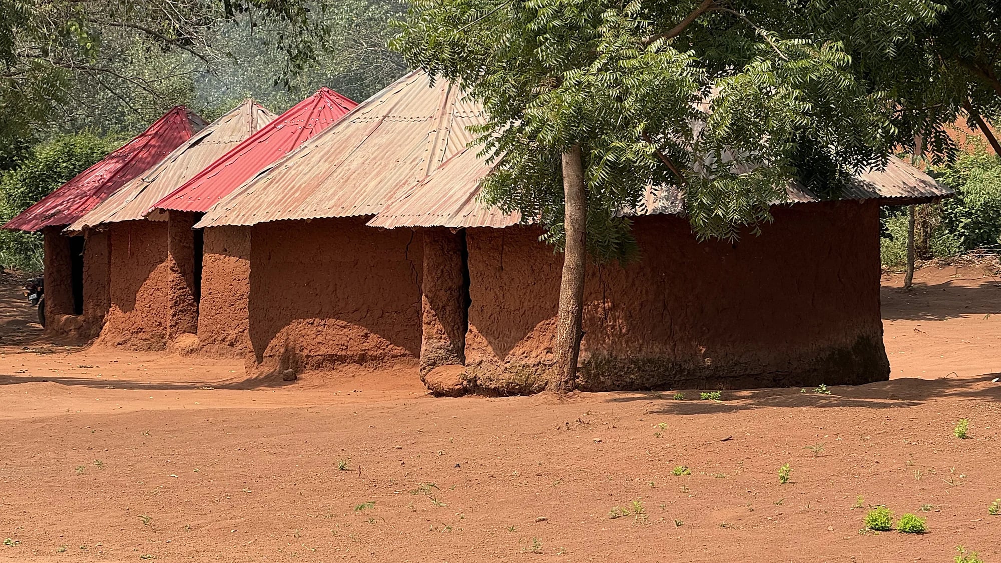 Traditional red-earth houses in Abomey
