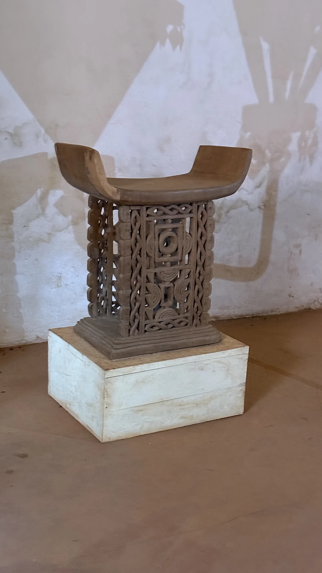 Carved royal throne at the Abomey palace